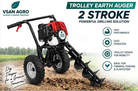 Trolley  Earth auger (2 stroke )